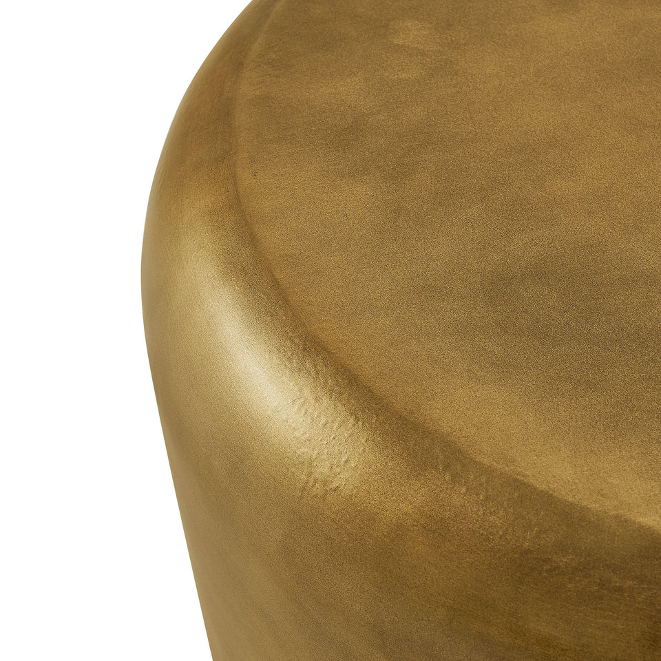 Ingot 16 Inch Brass Finish Round Side Table by Modway