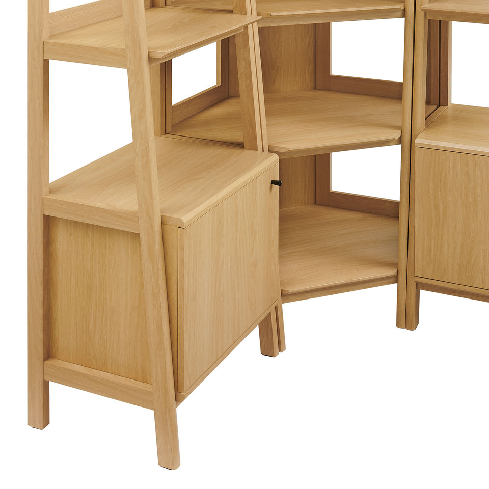 Bixby 3 Piece Corner Bookshelf Set With Wide and Narrow Bookshelves by Modway