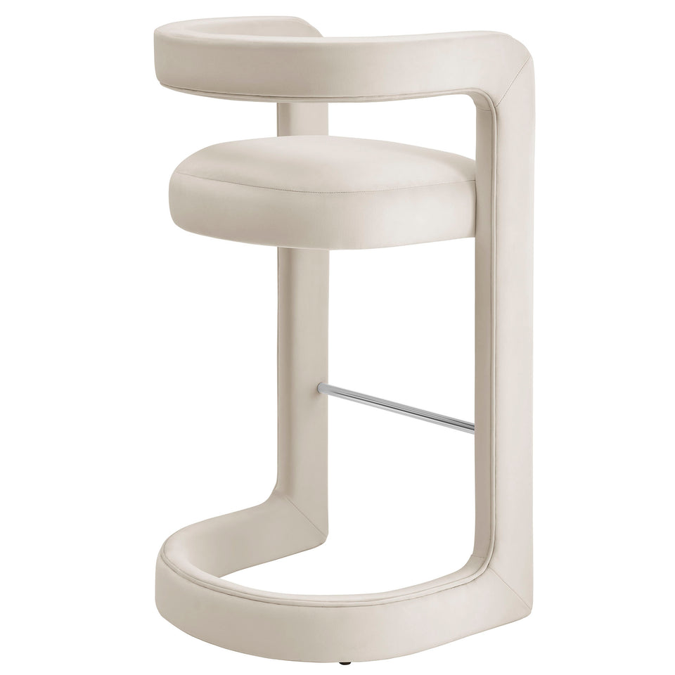 Winslow Performance Velvet Bar Stool Set of 2 by Modway