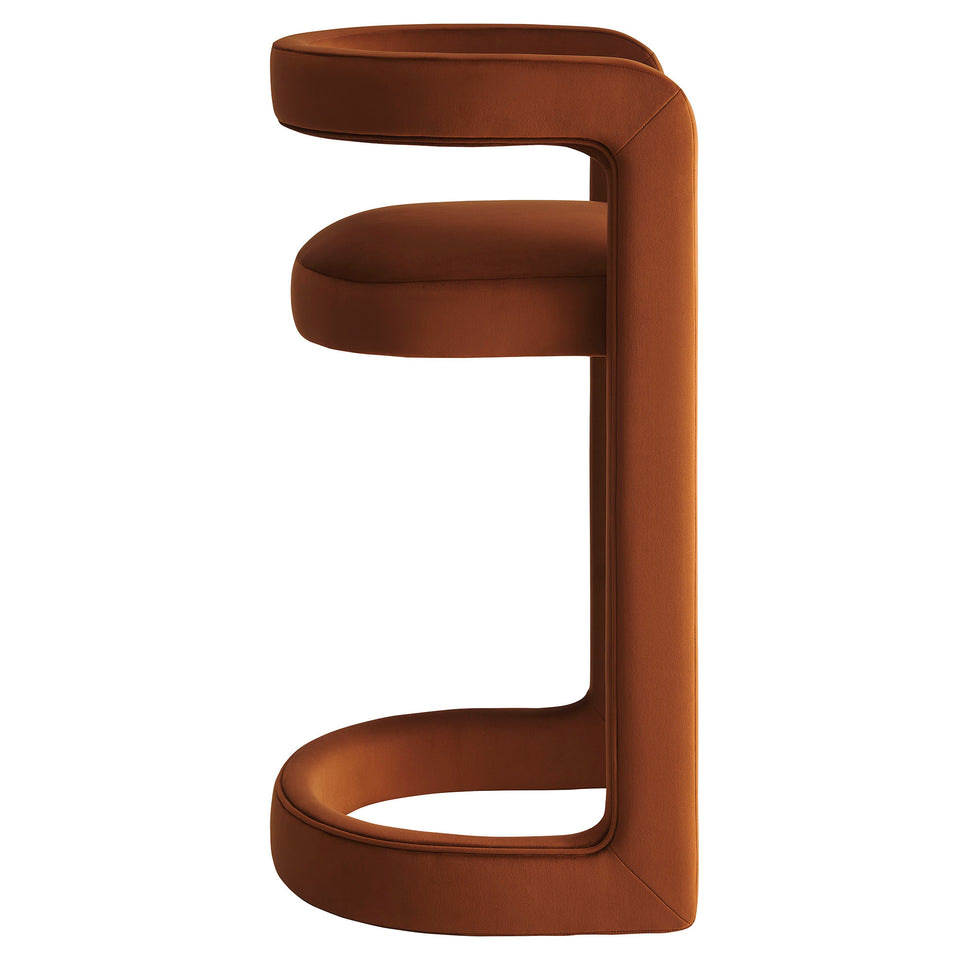 Winslow Performance Velvet Bar Stool Set of 2 by Modway