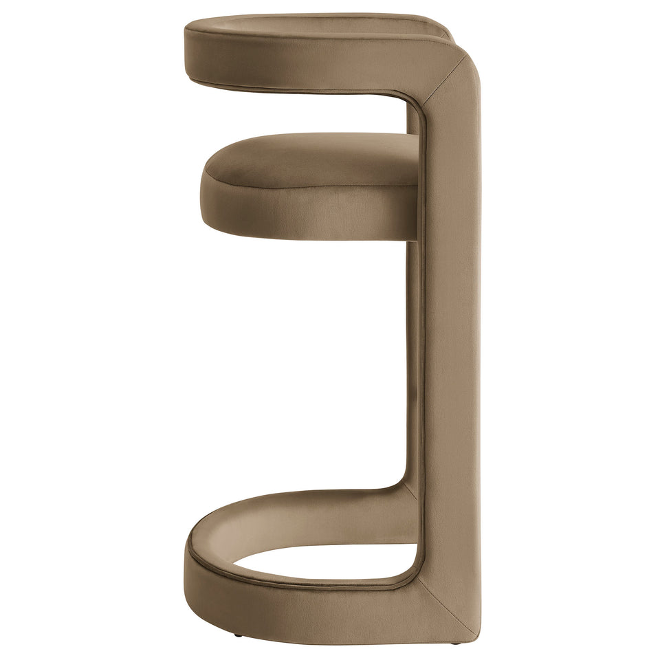 Winslow Performance Velvet Bar Stool Set of 2 by Modway