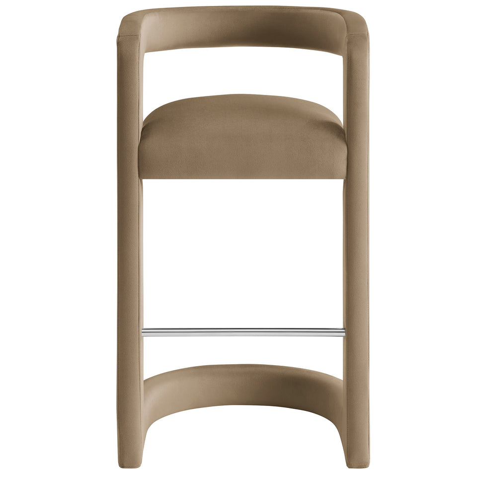 Winslow Performance Velvet Bar Stool Set of 2 by Modway