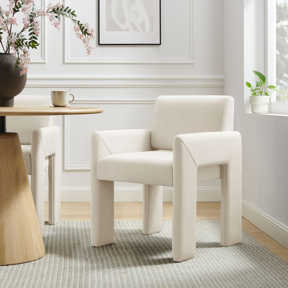 Daven Stain-Resistant Performance Velvet Dining Armchair by Modway