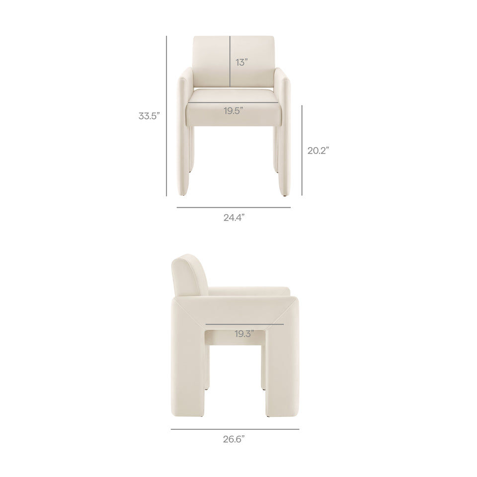 Daven Stain-Resistant Performance Velvet Dining Armchair by Modway