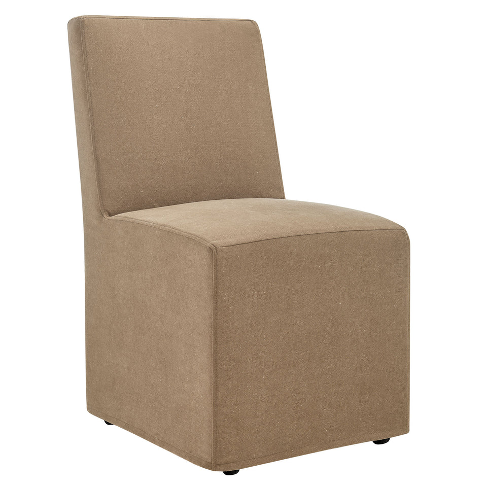 Tessera Upholstered Linen-Blend Slipcovered Dining Chair by Modway