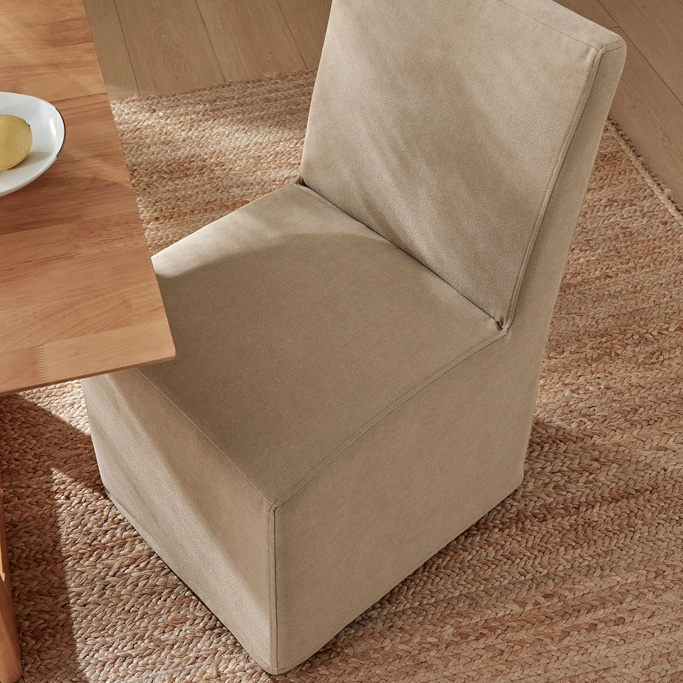 Tessera Upholstered Linen-Blend Slipcovered Dining Chair by Modway