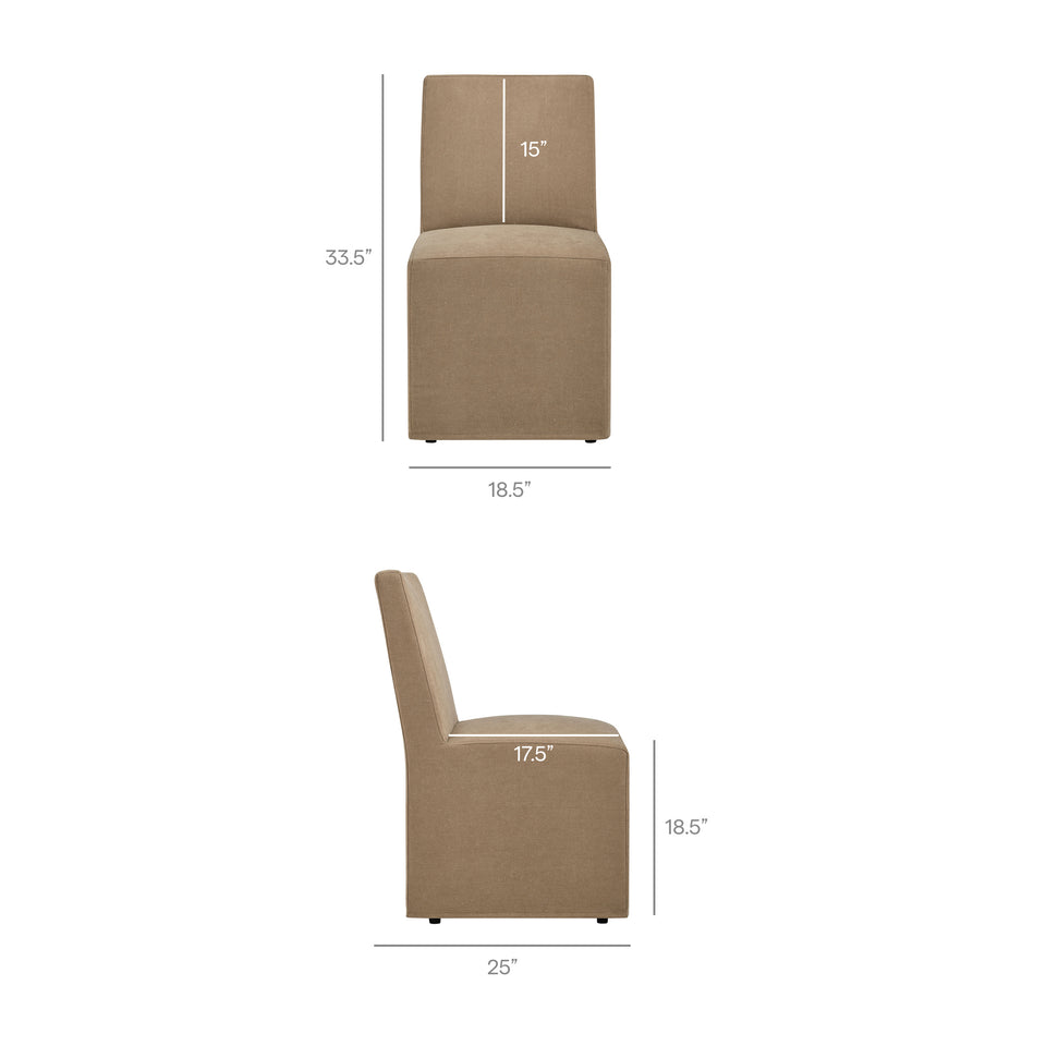Tessera Upholstered Linen-Blend Slipcovered Dining Chair by Modway