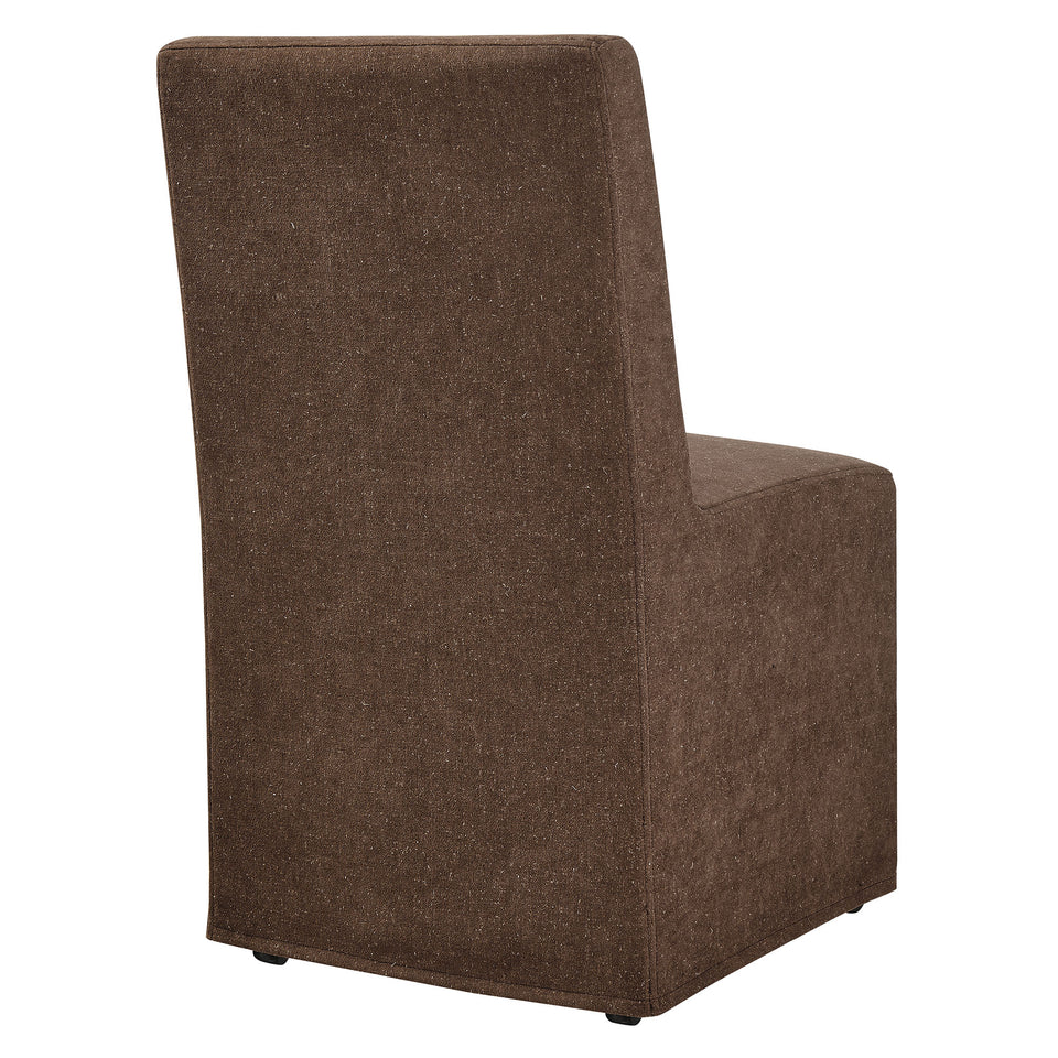 Tessera Upholstered Linen-Blend Slipcovered Dining Chair by Modway