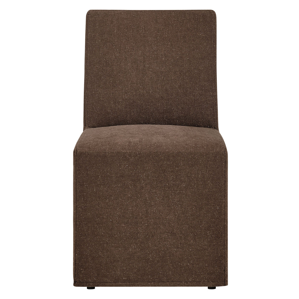 Tessera Upholstered Linen-Blend Slipcovered Dining Chair by Modway