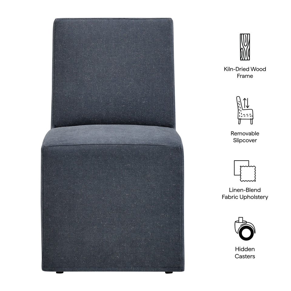 Tessera Upholstered Linen-Blend Slipcovered Dining Chair by Modway