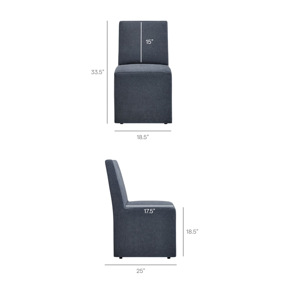 Tessera Upholstered Linen-Blend Slipcovered Dining Chair by Modway