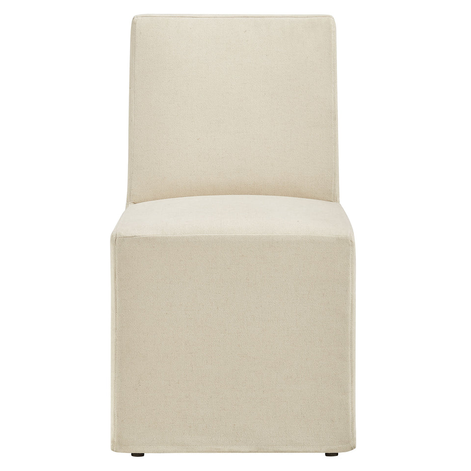 Tessera Upholstered Linen-Blend Slipcovered Dining Chair by Modway