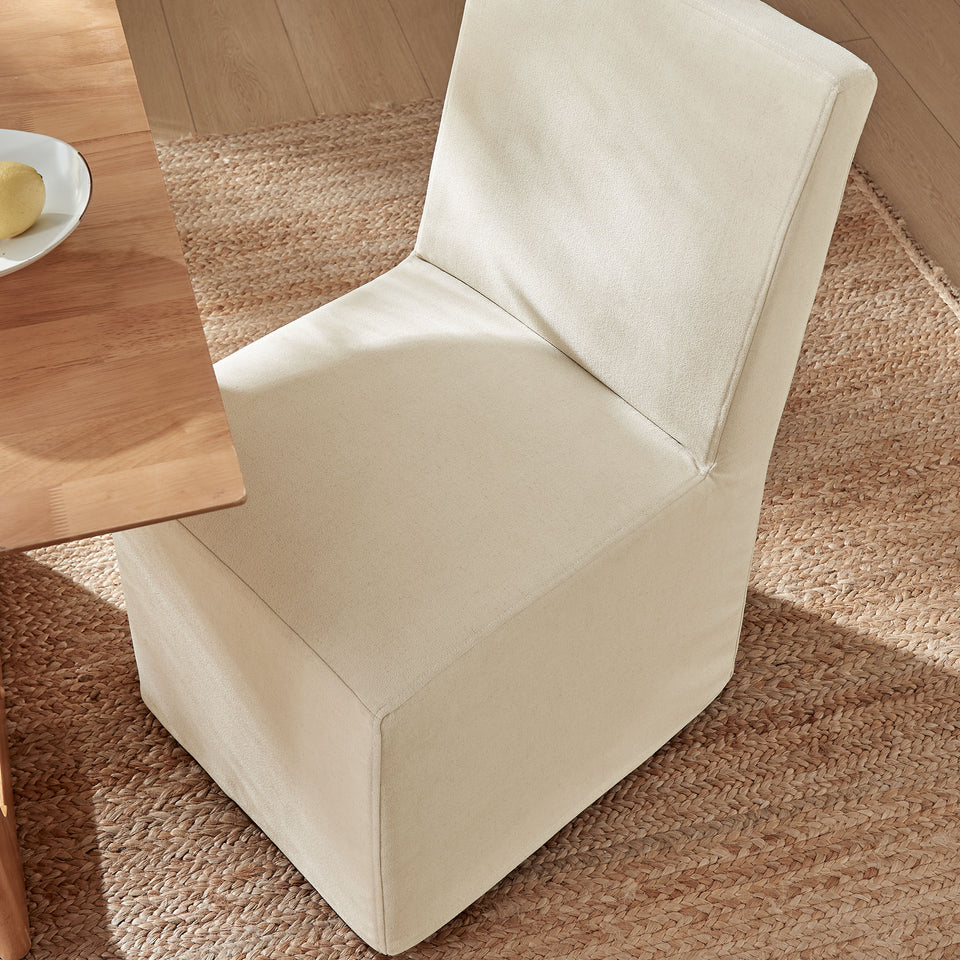 Tessera Upholstered Linen-Blend Slipcovered Dining Chair by Modway