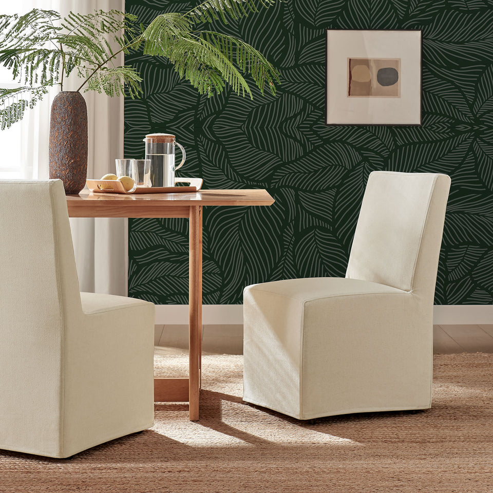 Tessera Upholstered Linen-Blend Slipcovered Dining Chair by Modway