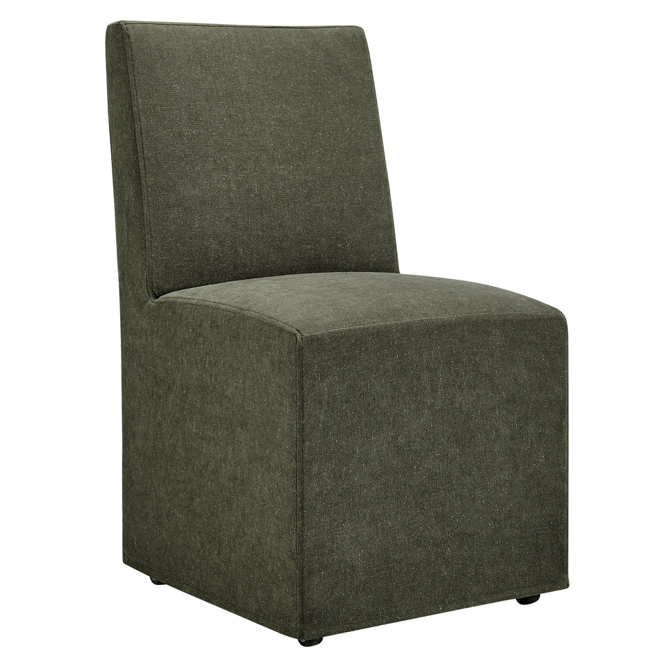 Tessera Upholstered Linen-Blend Slipcovered Dining Chair by Modway