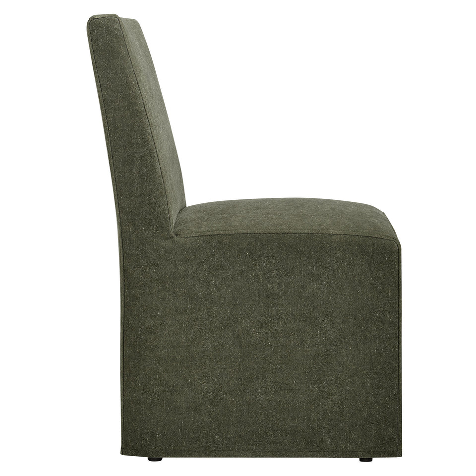 Tessera Upholstered Linen-Blend Slipcovered Dining Chair by Modway