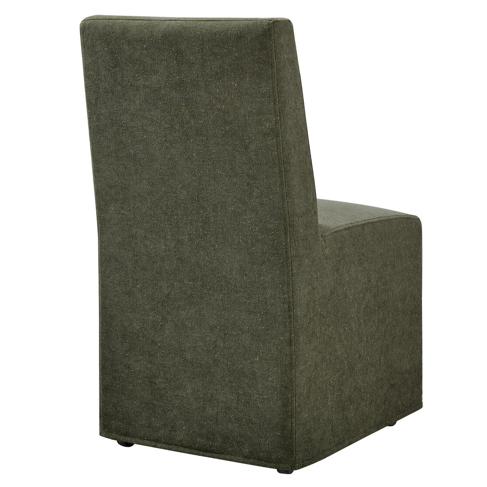 Tessera Upholstered Linen-Blend Slipcovered Dining Chair by Modway