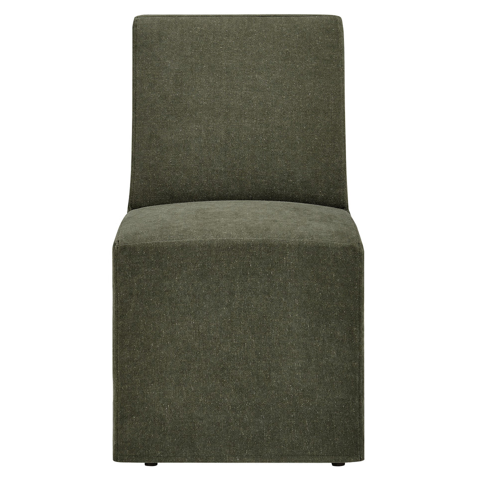 Tessera Upholstered Linen-Blend Slipcovered Dining Chair by Modway