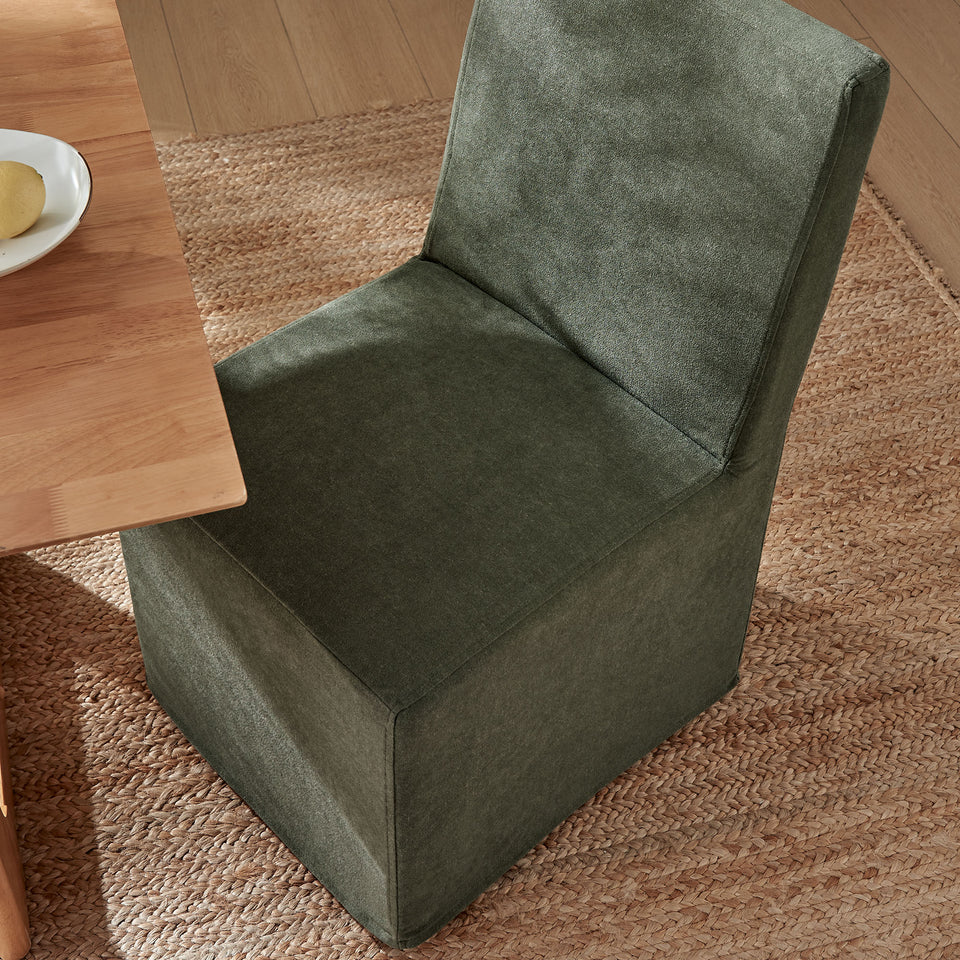 Tessera Upholstered Linen-Blend Slipcovered Dining Chair by Modway