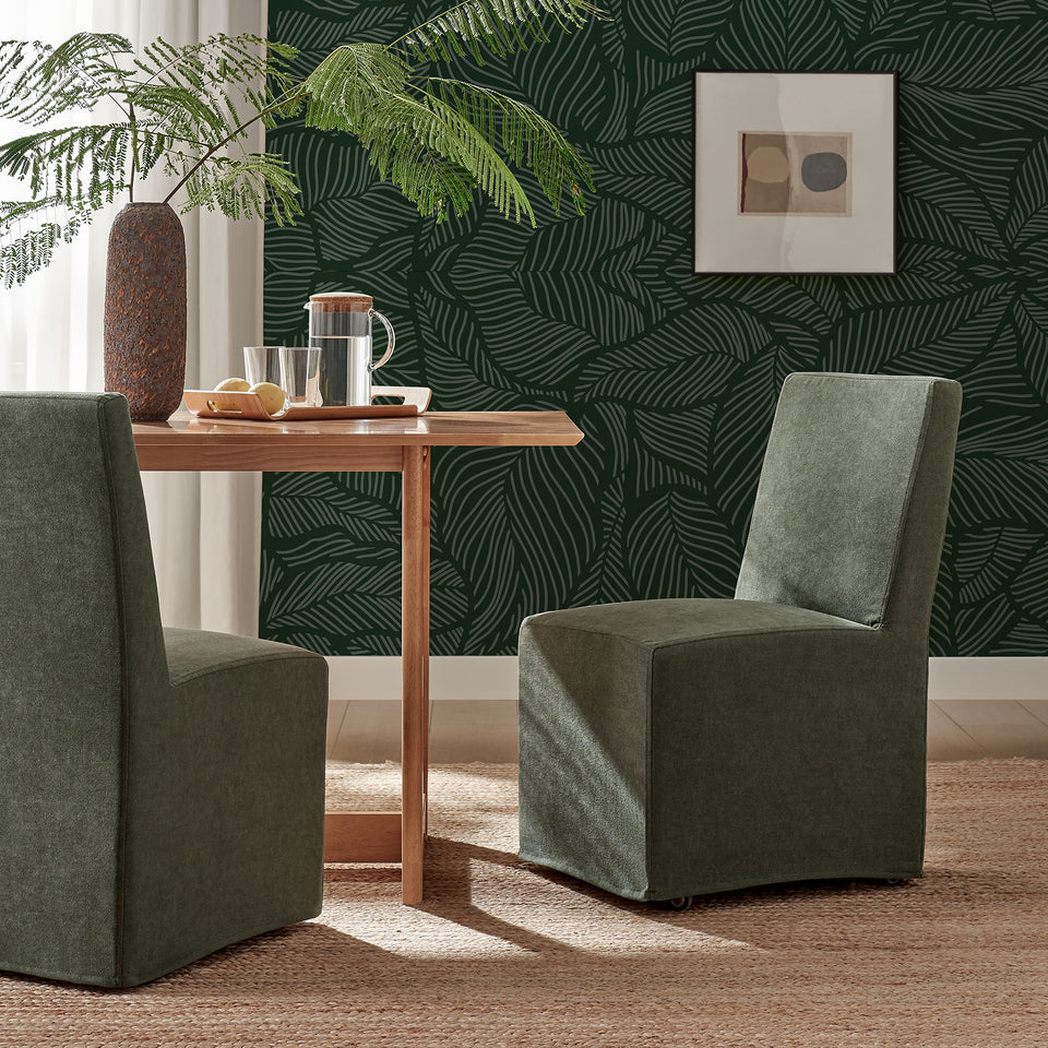 Tessera Upholstered Linen-Blend Slipcovered Dining Chair by Modway