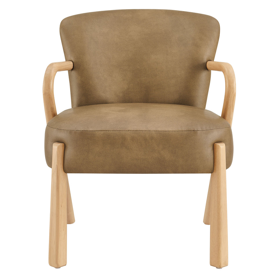 Arden Faux Leather Upholstered Accent Armchair by Modway