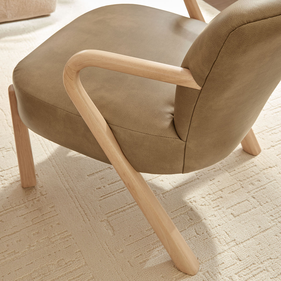 Arden Faux Leather Upholstered Accent Armchair by Modway