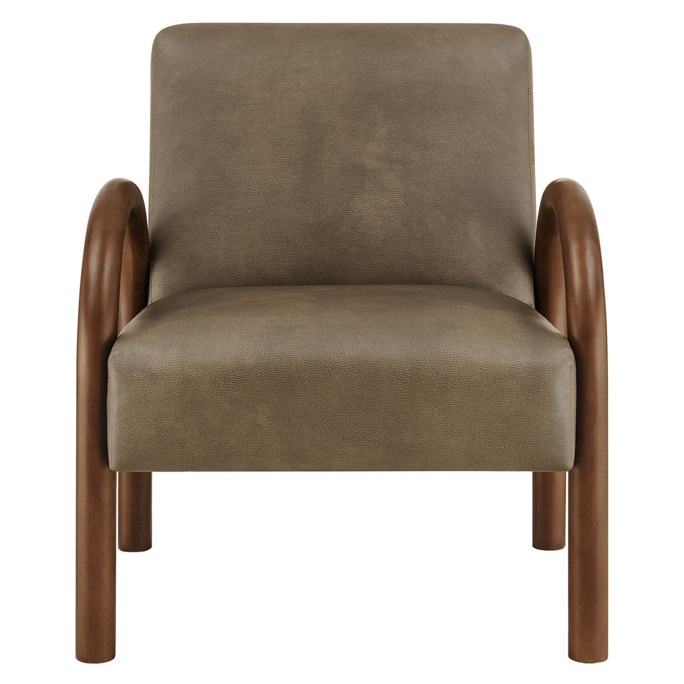 Lunet Faux Leather Upholstered Accent Chair by Modway