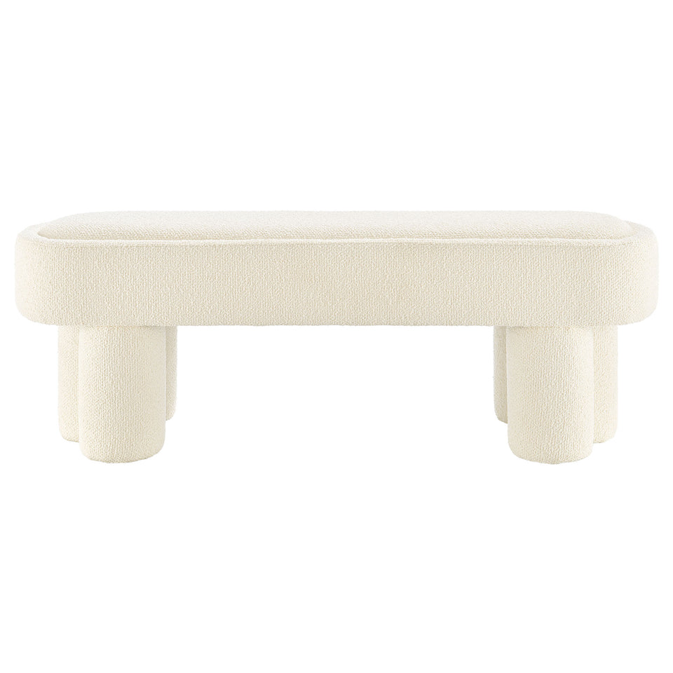 Mossi 52-Inch Oval Boucle Fabric Bench by Modway