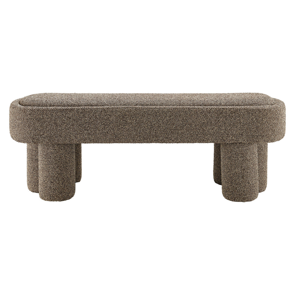 Mossi 52-Inch Oval Boucle Fabric Bench by Modway