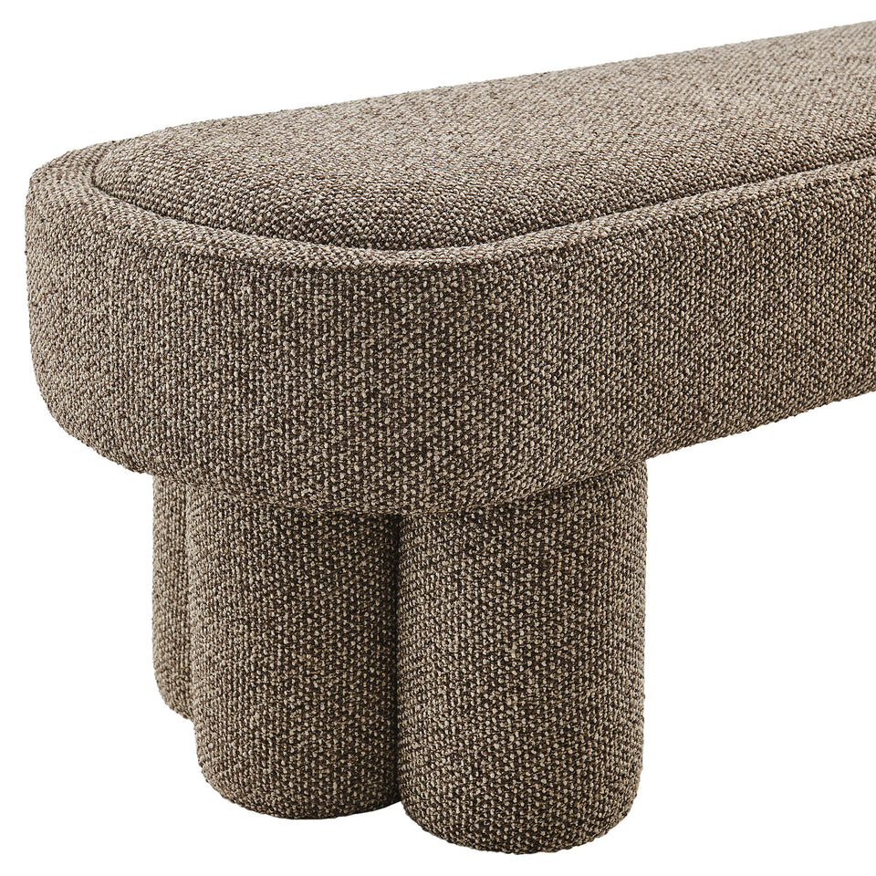 Mossi 52-Inch Oval Boucle Fabric Bench by Modway