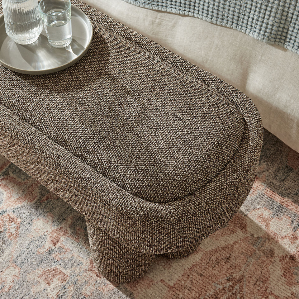 Mossi 52-Inch Oval Boucle Fabric Bench by Modway