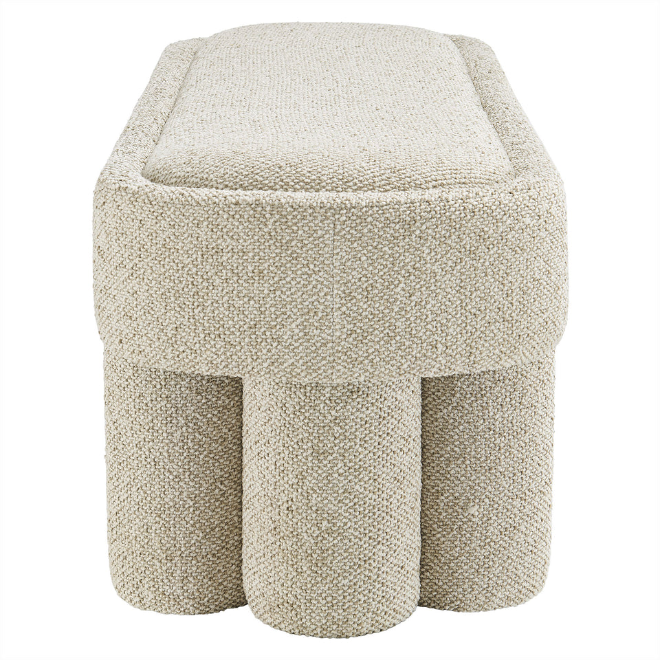 Mossi 52-Inch Oval Boucle Fabric Bench by Modway