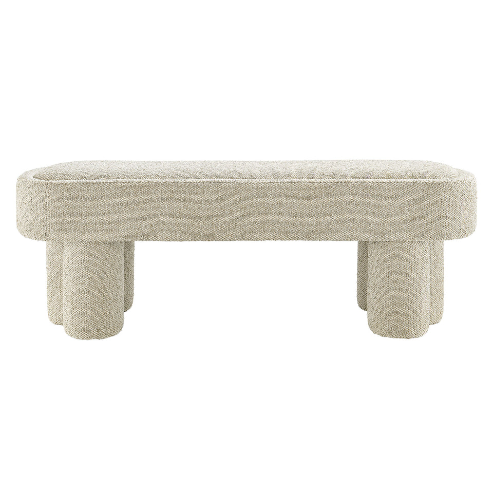 Mossi 52-Inch Oval Boucle Fabric Bench by Modway