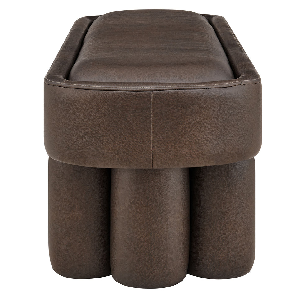 Mossi 52-Inch Oval Vegan Leather Bench by Modway