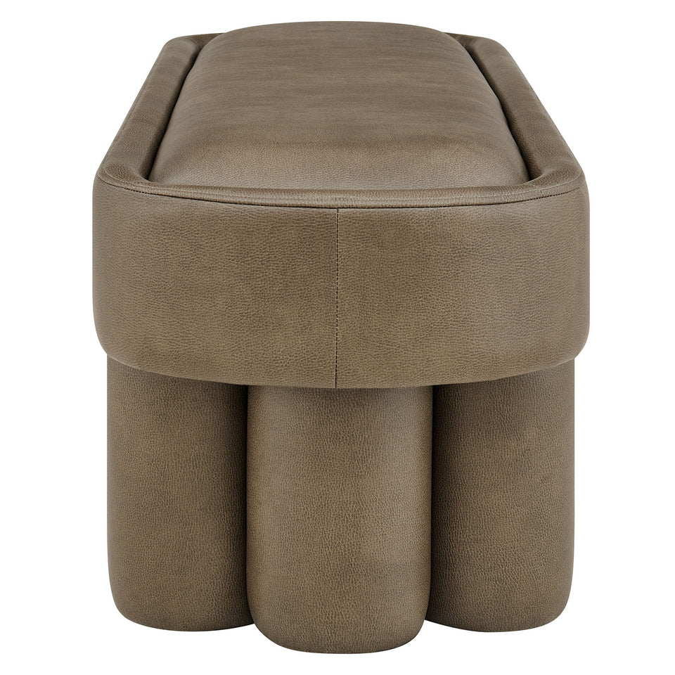 Mossi 52-Inch Oval Vegan Leather Bench by Modway