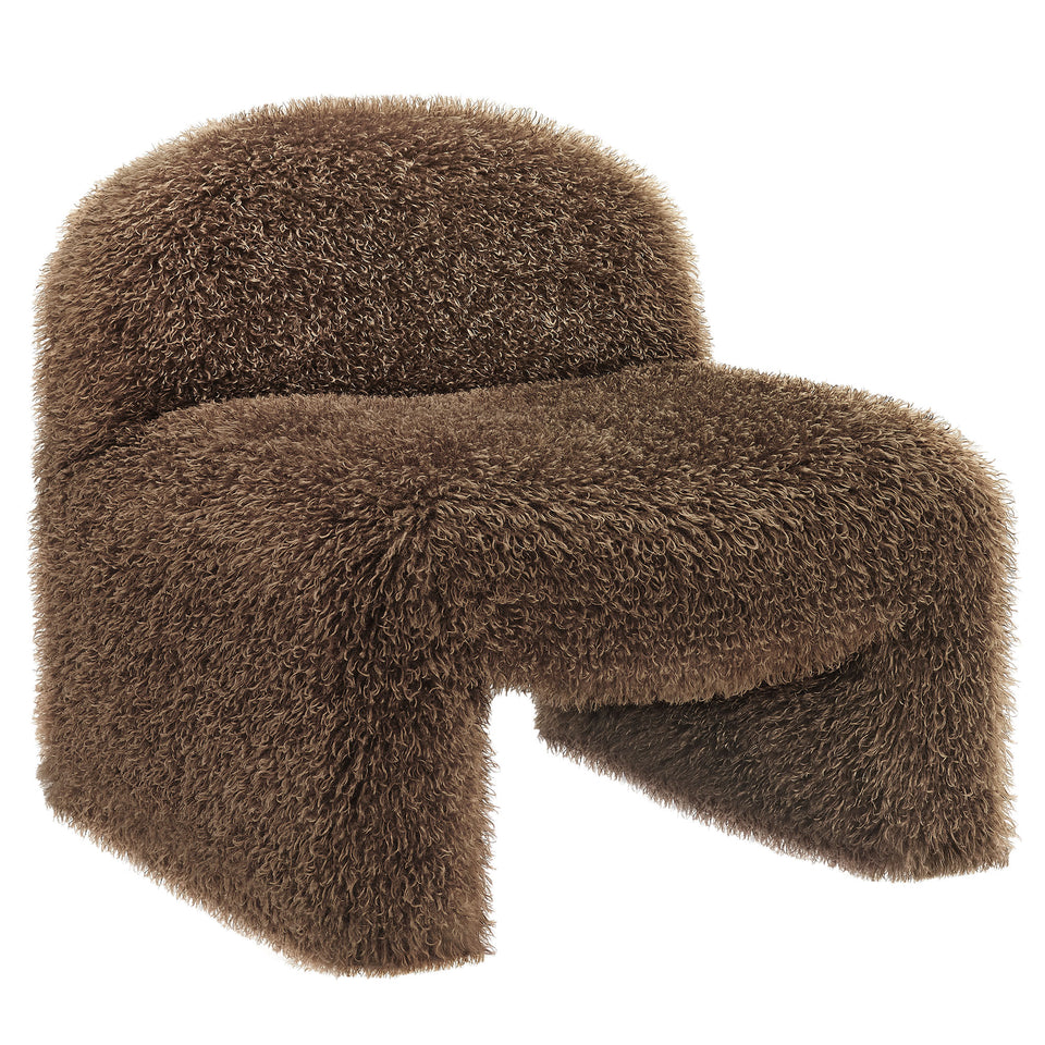 Mina Faux Fur Accent Chair by Modway