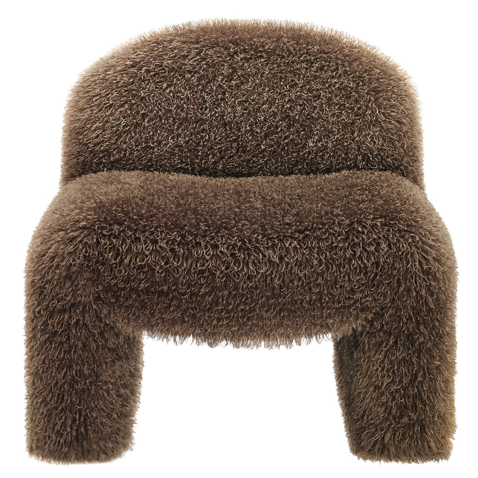 Mina Faux Fur Accent Chair by Modway