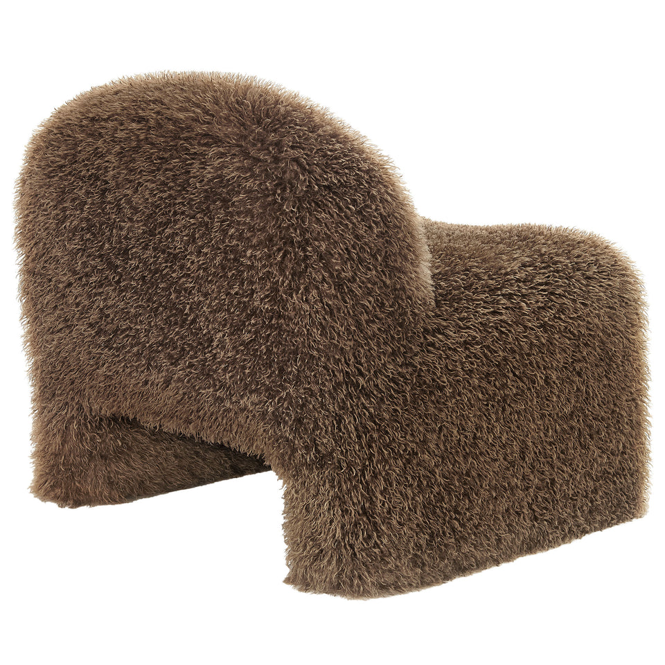 Mina Faux Fur Accent Chair by Modway