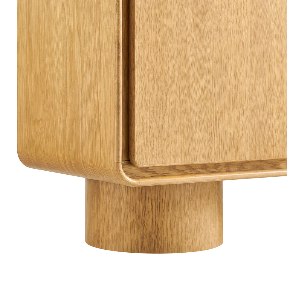 Lumo 2-Door Curved Wood Accent Cabinet by Modway