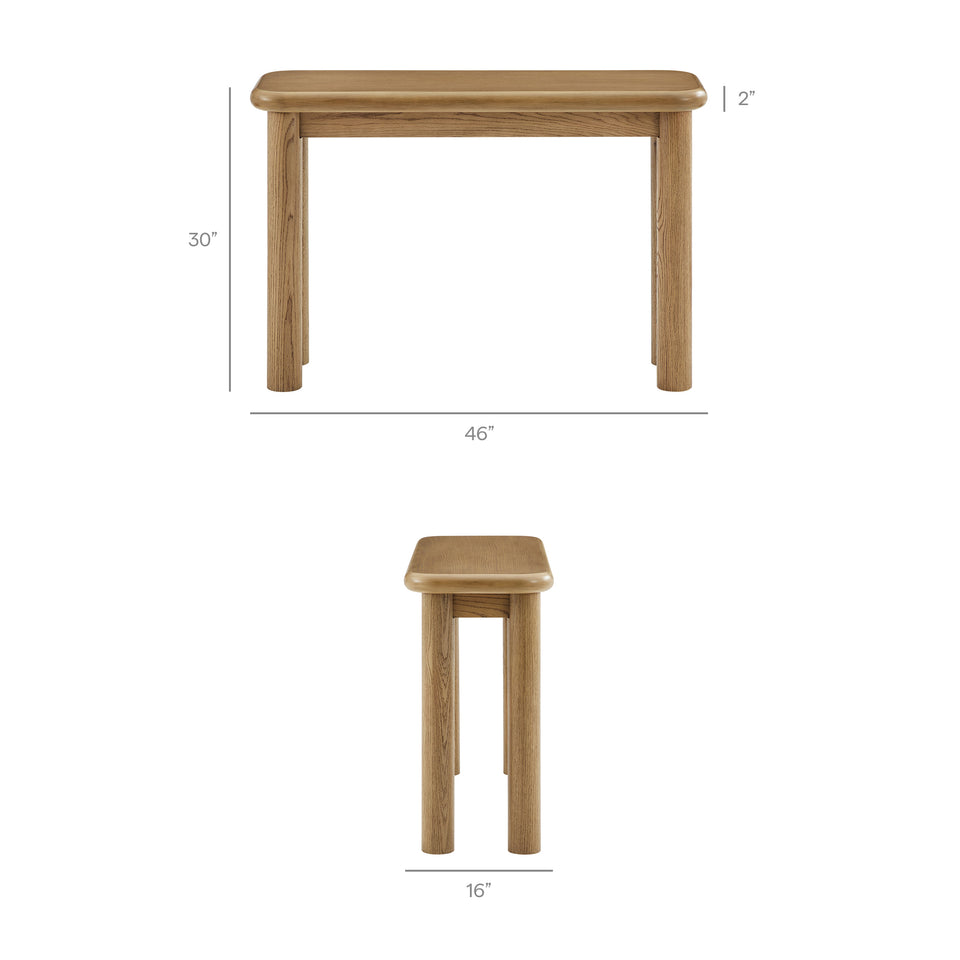 Alvia Oak Wood Console Table by Modway