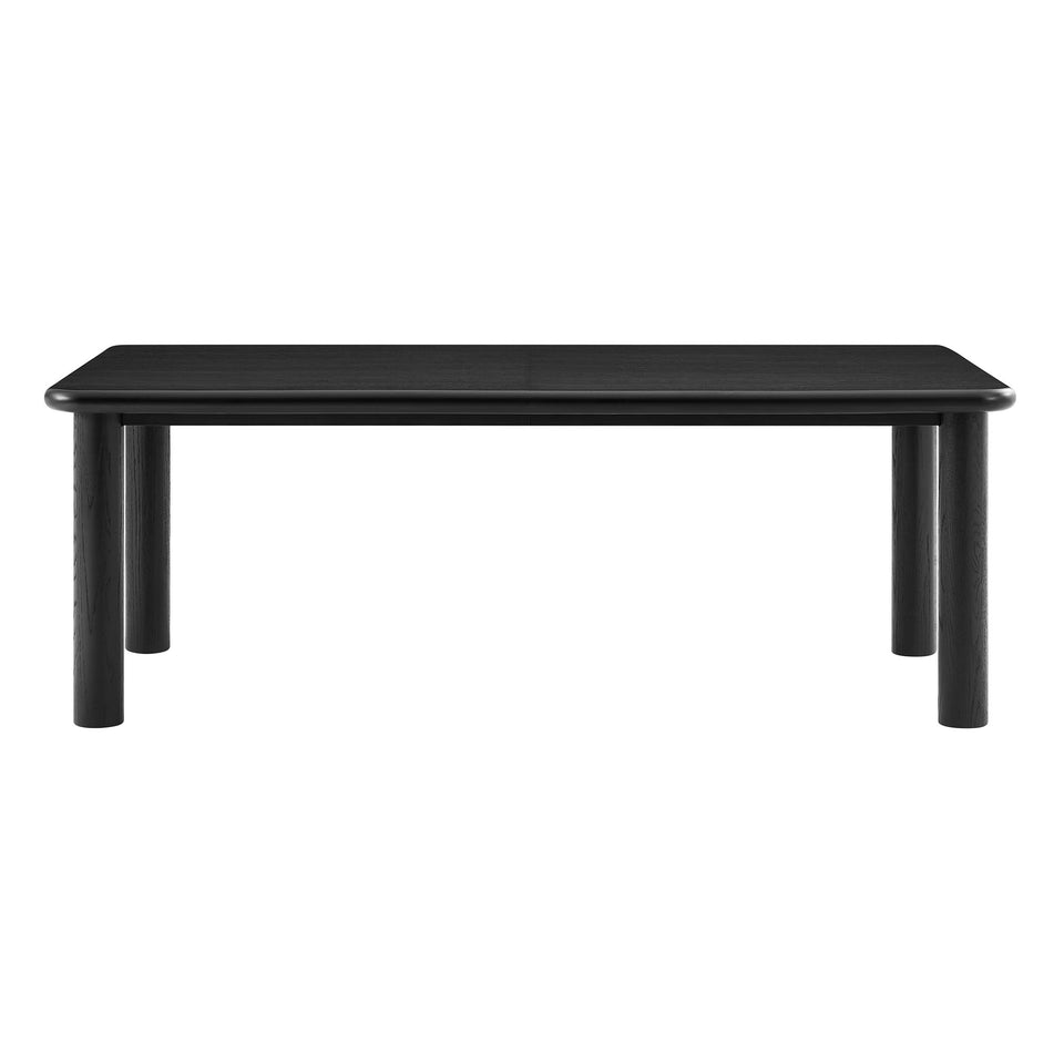 Alvia 86"-105" Extendable Rectangular Oak Wood Dining Table by Modway