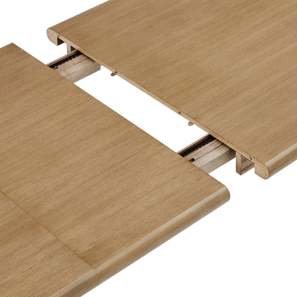 Alvia 86"-105" Extendable Rectangular Oak Wood Dining Table by Modway