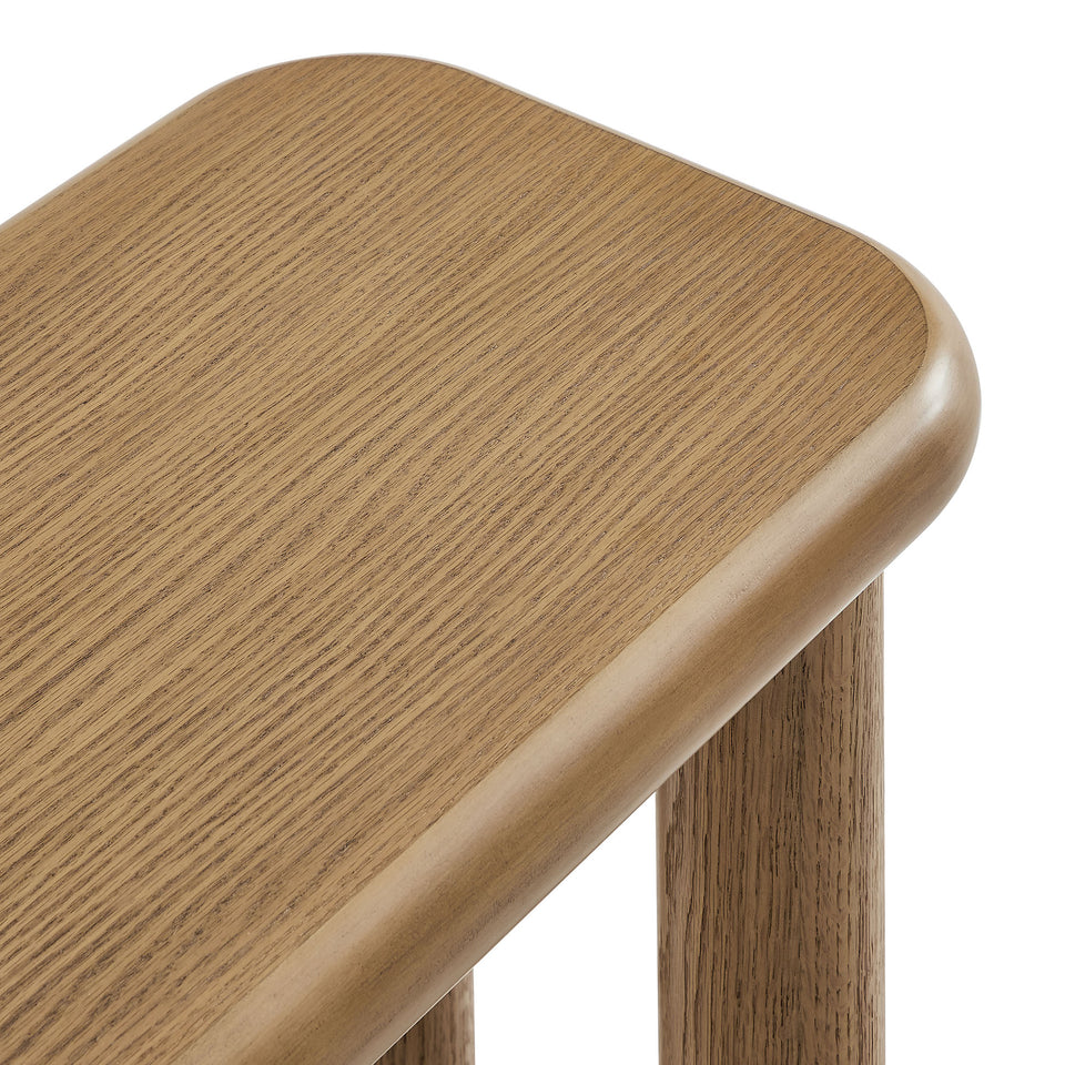 Alvia 58" Oak Wood Bench by Modway