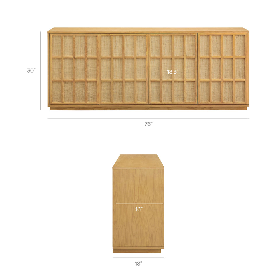 Aiko 76 Inch Japandi Sideboard by Modway