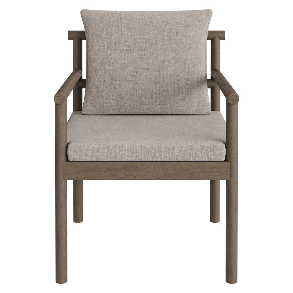 Eleni Outdoor Patio Teak Wood Rope Dining Chair by Modway
