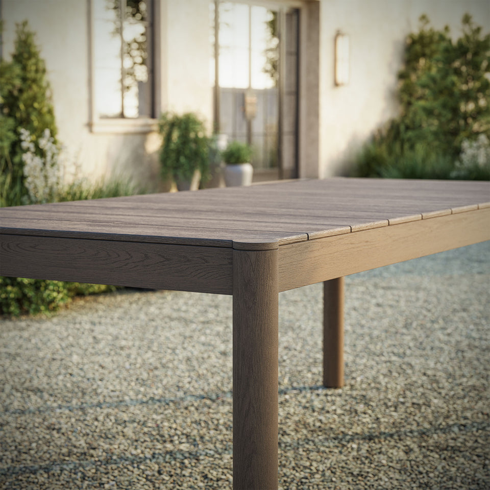 Eleni 89-Inch Outdoor Patio Teak Wood Dining Table by Modway