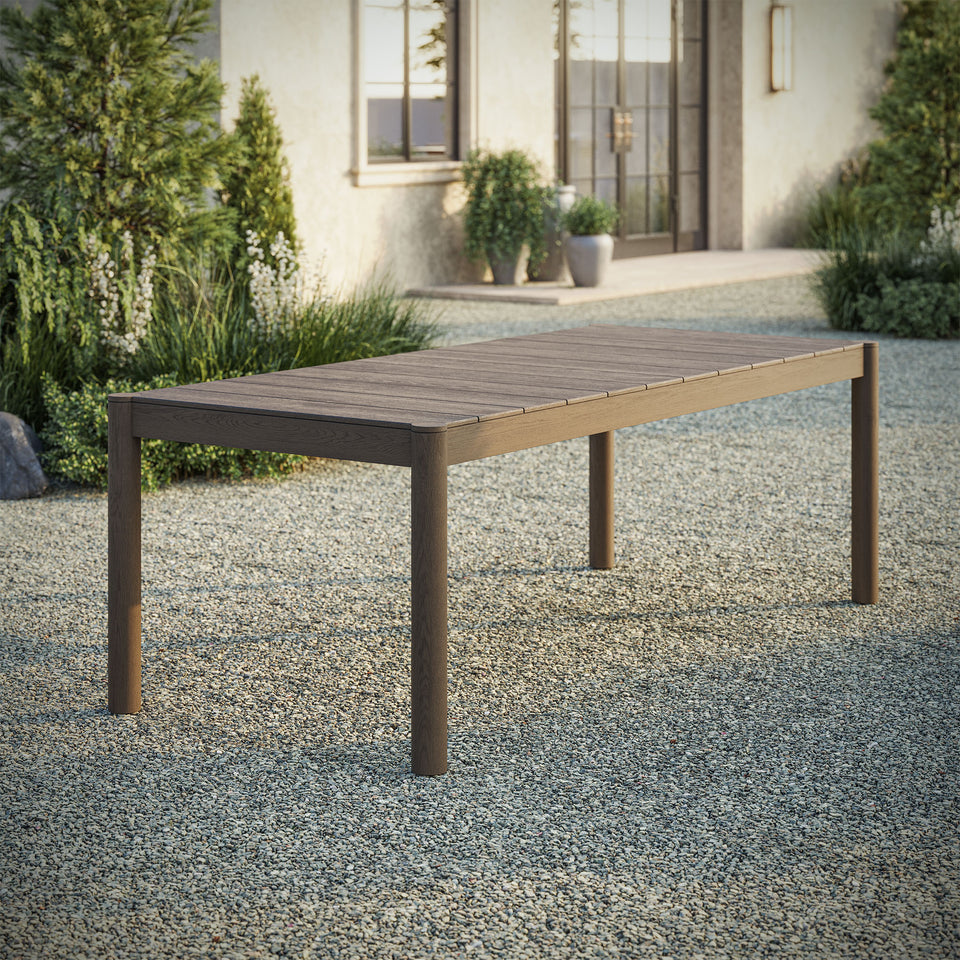 Eleni 89-Inch Outdoor Patio Teak Wood Dining Table by Modway