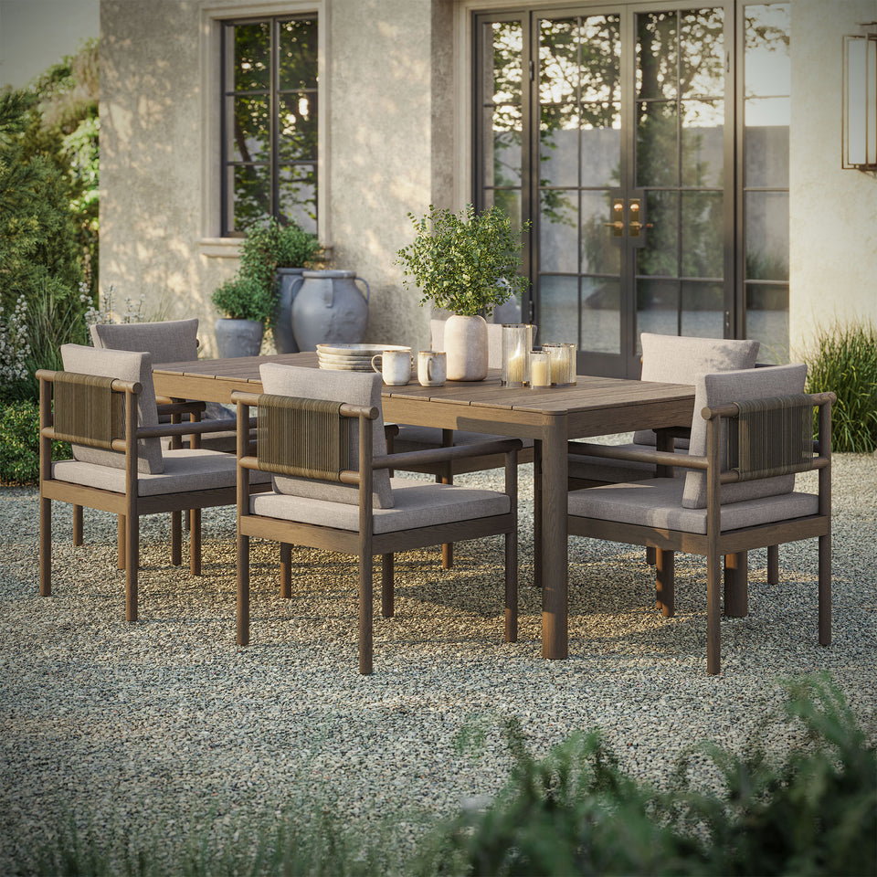 Eleni 7 Piece Outdoor Patio Teak Wood Dining Set by Modway