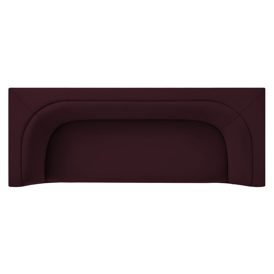 Hilda 86" Curved Back Performance Velvet Sofa by Modway