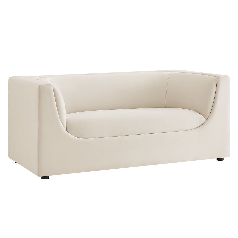 Hilda 67" Curved Back Performance Velvet Loveseat by Modway